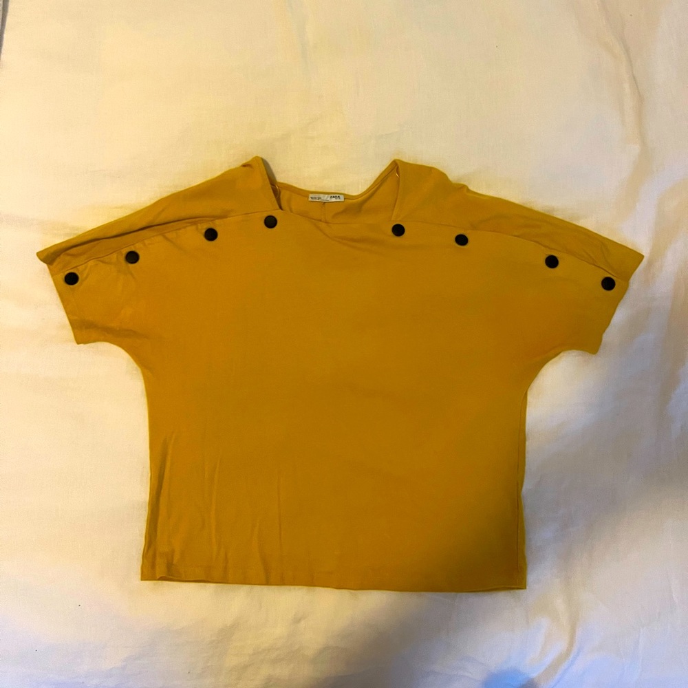 Zara Mustard Top